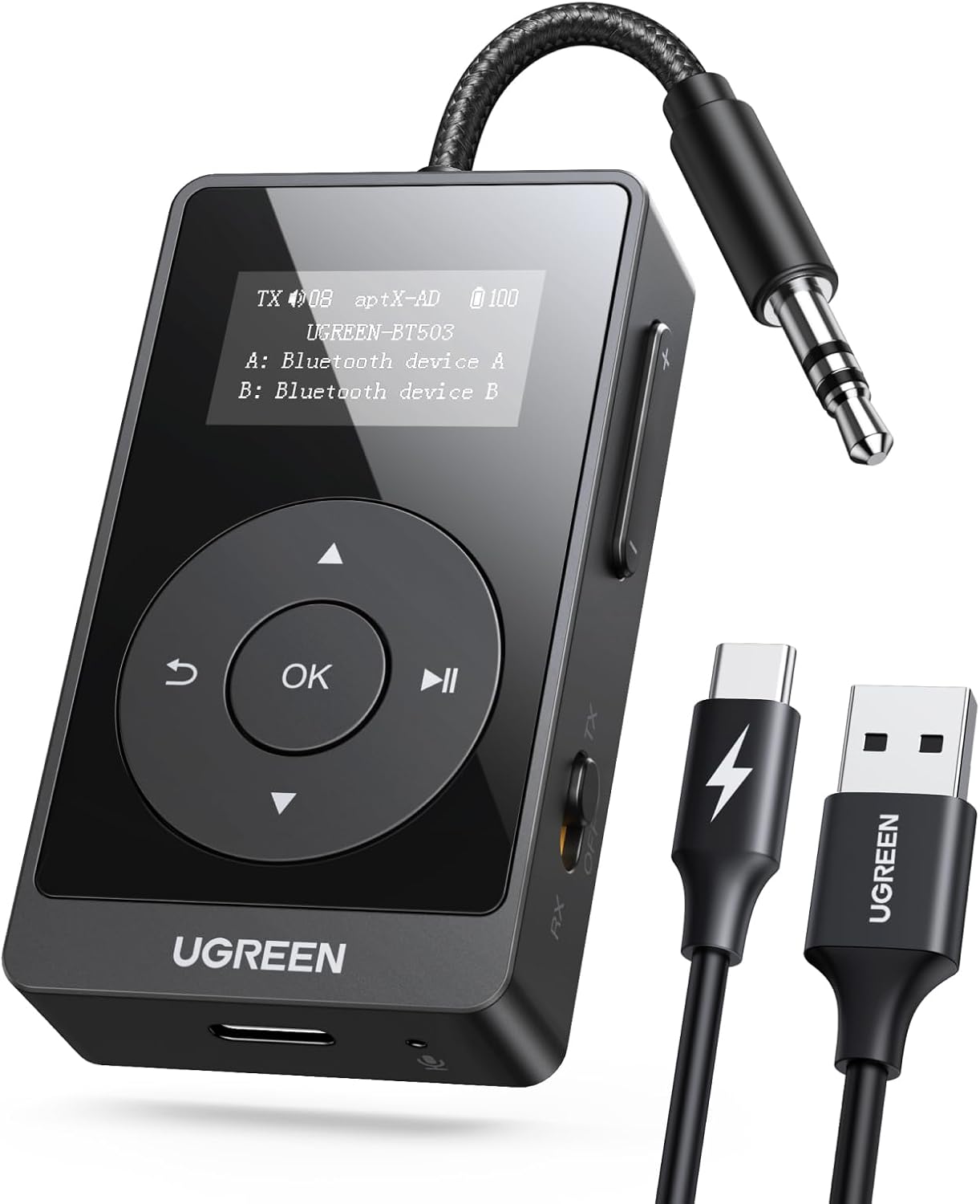 UGREEN Airplane Bluetooth 5.3 Transmitter Receiver