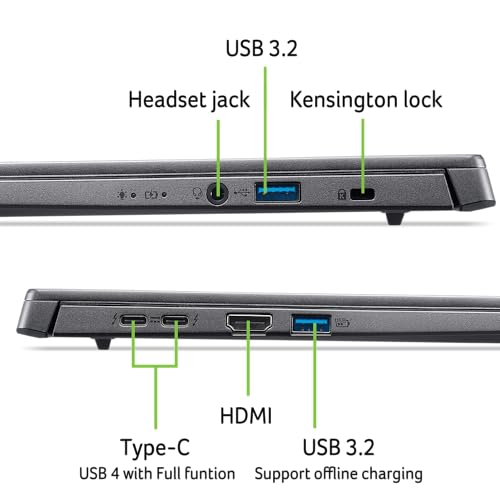 acer Aspire 14 AI Copilot+ PC | 14" WUXGA Display | Intel Core Ultra 7 Processor 256V | NPU: Up to 47 Tops - GPU: Up to 64 Tops | Intel ARC 140V | 16GB LPDDR5X | 1TB SSD | Wi-Fi 6E | A14-52M-72S0