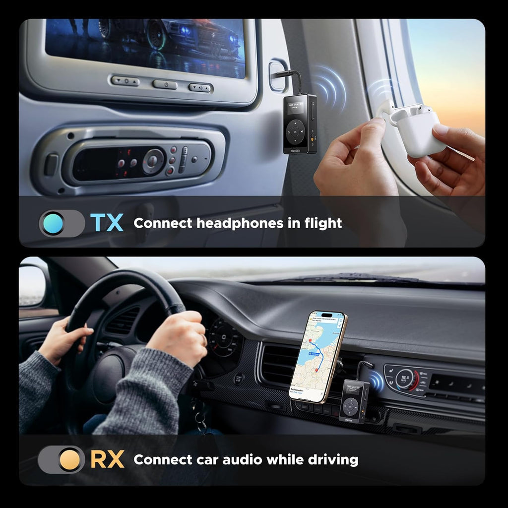 UGREEN Airplane Bluetooth 5.3 Transmitter Receiver
